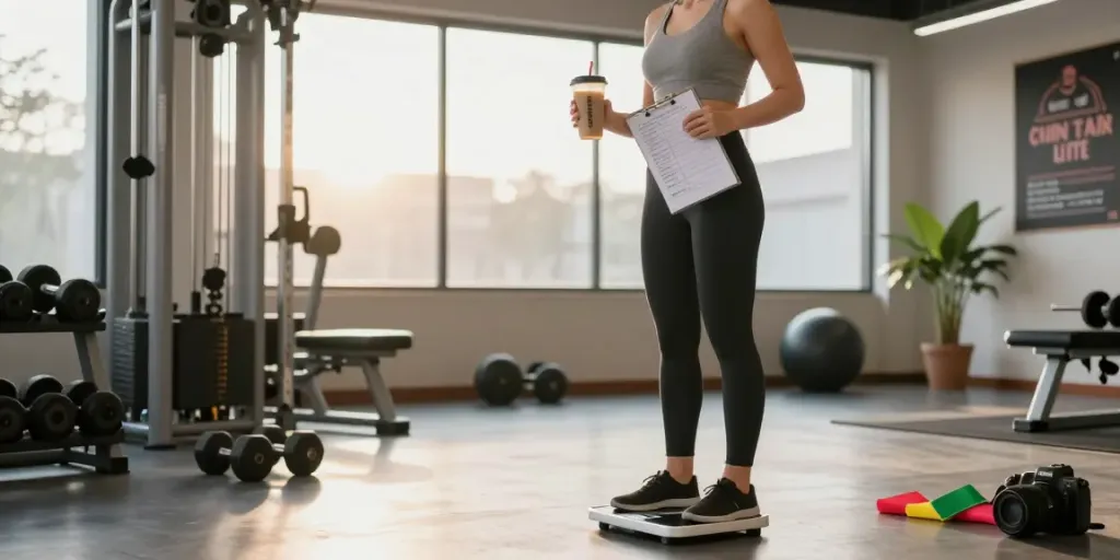 Tracking fitness progress with Retatrutide 10mg at the gym